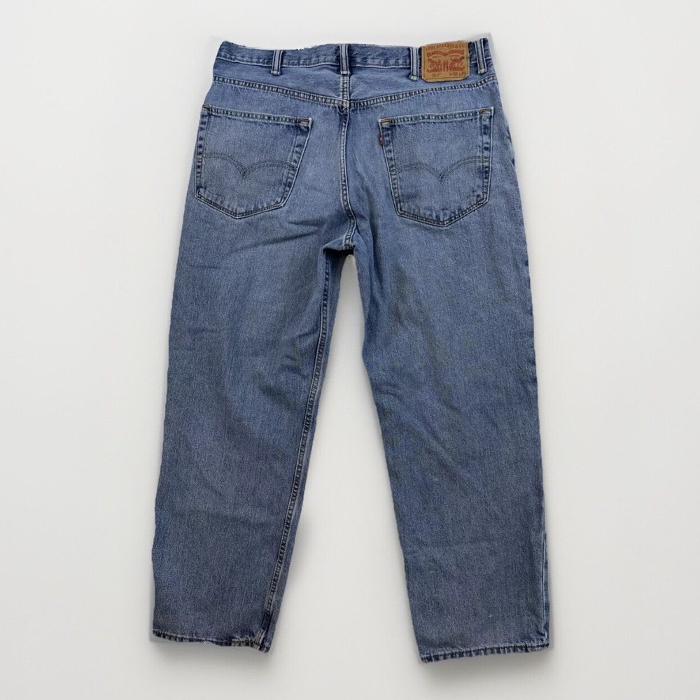 Levi's Men's 550 Jeans 38x29 (36x27) Regular Fit Straight Leg High Rise Distress - Picture 2 of 14